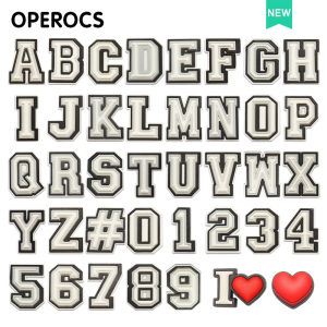 Detachable Clog Shoe Accessories Black White English Letter Shoe Buckle High-End Feelings Shoe Parts Flower Suitable for Clog Shoes