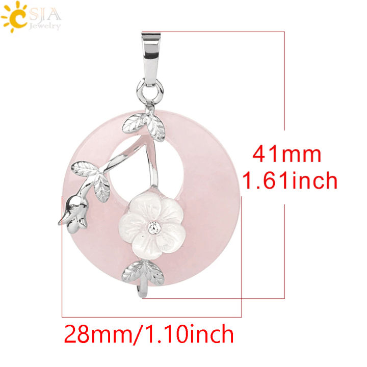 CSJA%20Natural%20Stones%20Pendant%20for%20Necklace%20Round%20Flower%20Leaf%20Amethysts%20Rose%20Quartz%20Rock%20Crystal%20Healing%20Tiger%20Eye%20Jewelry%20G384%20-%20Image%207