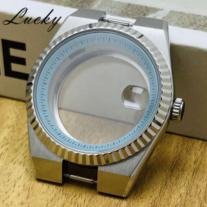 New 40mm NH35 Watch Case For Land-Dweller NH35 movement Fit 28.5mm Dial 904L Stainless Steel Sapphire Glass Silver Case