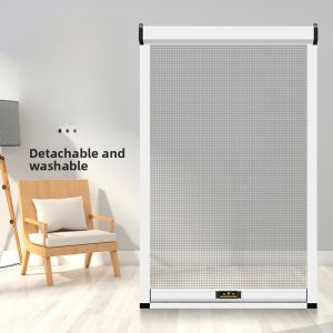 Invisible Self-Installation Detachable Window Screen Mesh Roll-Up Down-Up Sliding Style Mosquito Proof High Transparency