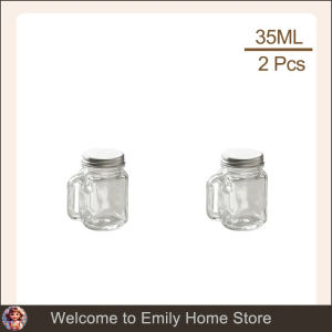Portable Glass Dispensing Bottles with Handle Liquid Leak-proof Storage Cup Coffee Honey Lemon Juice Office Party Travel Kitchen