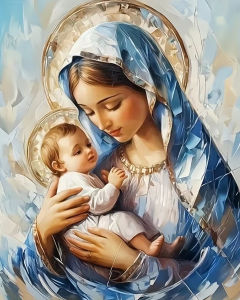 Kayou | Oil Painting By Numbers Mary Jesus DIY Drawing By Numbers Religious Digital Oil Painting Christianity Handpainted Gift