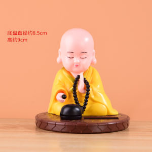 Car Solar Car Decoration Shaking Head Zen Nodding Little Monk Dashboard Get on the Car Interior Trim All Products