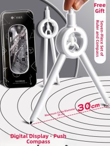 MONLEYTA | Professional Drafting Compass Pen Large Diameter Scale Student Exam Tool High Aesthetic Value Multi-functional Stationery
