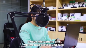 V8S F998 Sound Card Microphone Mixer Kit 16 SoundEffects Audio Recording Sound MixerAudio Mixing Console Amplifier for Phone