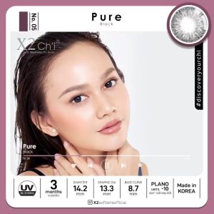 X2 Chi Vol I Pure (Black) Monthly Softlens Warna