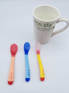 Kangaroomom Baby Silicone Spoon Temperature Heat Sensing Thermal Feeding