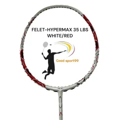 RAKET BADMINTON FELET HYPERMAX 35 LBS WHITE/RED ORIGINAL