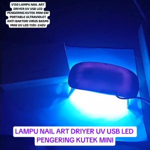 V150 ORI LAMPU ULTRAVIOLET ANTI BAKTERI VIRUS BASMI MINI UV LED NAIL ART DRYER UV USB LED NAIL DRYER
