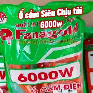Ổ Cắm Điện Fanagold  Chịu Tải Cao 6000W – 4 Ổ Cắm – An Toàn Chống Cháy – Dùng cho Gia Đình Công Trình Dây dài 3m 5m