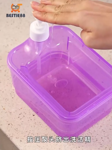 Dispenser sabun cuci piring / tempat sabun cuci piring / wadah tempat spons wastafel / kotak sabun