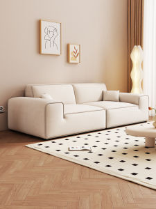 Government Subsidized Modern Minimalist Living Room Black Bull Sofa Luxury Straight Row Cat Scratch Leather Sofa