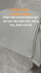 Khăn mặt Cotton khách sạn nhà nghỉ 35 x80 Mỏng nhẹ mềm mịn 100% cotton cao cấp thấm hút tốt