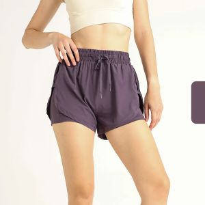Quần Short Tập Yoga Nữ Cao Cấp Nhanh Khô Thoáng Khí Nhẹ Rời Thể Thao Ngoài Trời Chạy Bộ Thể Thao Có Túi Đường May