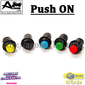 Saklar Tombol Bulat Push ON Universal Switch / Sakelar Push On Buton Bulat Warna 2Pin / Push ON 2pin