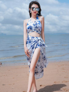 Holiday Beachside Thermal Bikini Womens Two-Piece Swimsuit Three-Piece Set Premium Feel New Style Swimming Costume