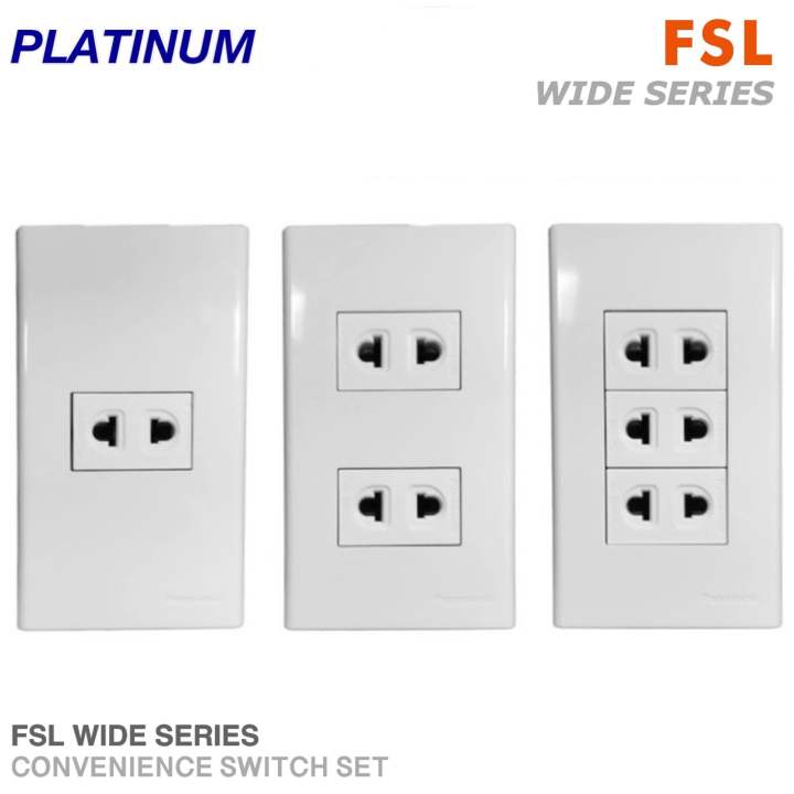 FSL Wide Series CO Universal Convenience Outlet 1gang 2gang