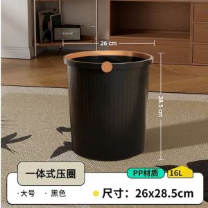Large Size Ancient Style Trash Can High Capacity Kitchen Bathroom Home Use Luxury Feelings Thick Material Long Tub Shape