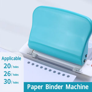 [JYA store] Coil Book Round Hole Puncher 10 Hole Punch 10 Sheets Capacity Loose Leaf Paper Puncher for A4 A5 A6 A7 Paper Binding Machine Handheld Portable Spiral Binder for School Home