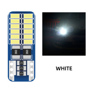 KEVANLY | 10/20PCS T10 W5W LED Bulb 24SMD 3014 Chip Car Interior Dome Roof Lamp Wedge Clearance Light Auto License Plate Signal Lights