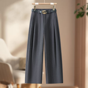 MEITESIJIAONU | Off-White Wool Blend Flared Trouser with Superior Drape Autumn Winter