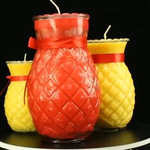 Nến ly Bơ Trái THƠM 1 NGÀY5 NGÀY [Loại 1]tự nhiênkhông khói(đỏvàng)