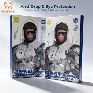 Blueo Anti-drop Anti Blue light Screen protector for iPhone 18/17/16 Pro Max - full coverage HD tempered glass