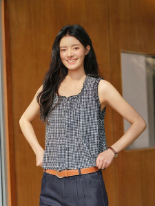 Semir | Áo Blouse Carô Ngọt Không Tay Mùa Hè