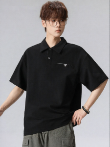 Wood soon | American Vintage Minimalist Casual Polo Shirt