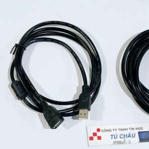Cáp nối dài USB 2.0 dài 1.5m / 3m / 5m (Màu Đen hoặc Xám nâu Cáp chống nhiễu)