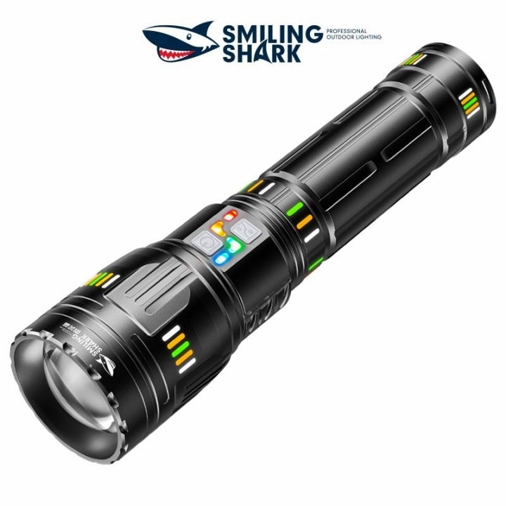 Led White Green Red Blue Rechargeable Flashlight Zoomable Torch