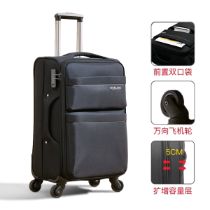 New 2025 Oxford Cloth Luggage Womens 24 Inch Large Capacity 28 Inch Business Pull Rod 20 Inch Password Travel Suitcase