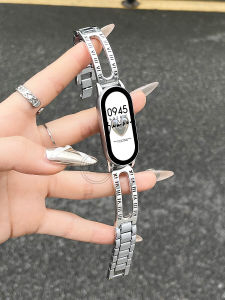 Xiaomi Band 9 Metal Sport Watch Band Compatible with 8 7 Models Roman Ins Style Premium Feel Womens Accessory