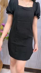 BestStore - Dress Elona Midi / Dress Midi Lengan Pendek / Dress Wanita Formal / Dres Midi Korean