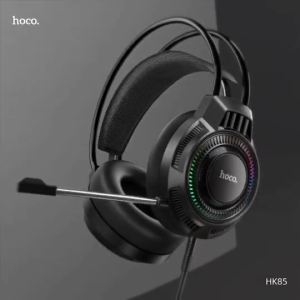HOCO HK85 หูฟังเกมมิ่ง ไฟ RGB ลำโพง 40mm ไมค์ชัด เบสแน่น เสียบสาย USB หูฟังครอบหู หูฟังเล่นเกม