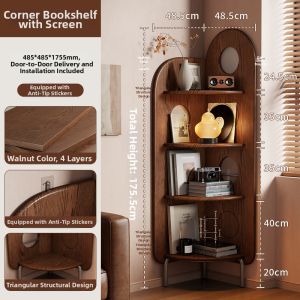DONGMU | Retro Corner Bookshelf