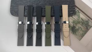 langley | 20mm 22mm Waterproof Sailcloth Watch Band Butterfly Buckle Sailcloth Strap Durable Nylon Quick Release Bracelet Mens Wristbelts