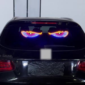 KEVANLY | Car Truck Devil Eyes LED Screen Light Dynamic Flashing Animation Led Eye Display Pixel Panel Front Rear Windshield Warning Light