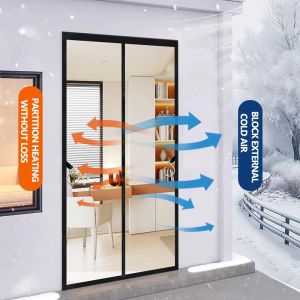 Winter Transparent Magnetic Windproof and Warm Door Curtain Cold Proof and Sealed Bedroom No Air Leakage No Punching Curtain
