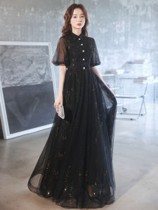 ชุดราตรีสีดำหรูหราสำหรับผู้หญิง ชุดแต่งงาน ชุดทำงาน ชุดไปงานปาร์ตี้ ชุดเจ้าสาว ชุดเยาวชน ชุดแฟชั่น ชุดทำงาน