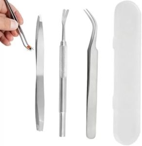 3pc/Set Portable Dog Tick Removal Tweezers Stainless Steel Professional Painless Remover Tool for Pet Tick Extractor Accessories