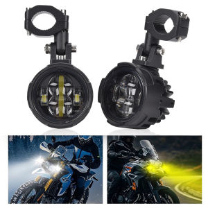 Đèn Pha LED Xe Máy Hai Màu 100W Đèn Sương Mù Đèn Trợ Sáng Đèn Pha Trắng + Vàng Cặp Đèn Sương Mù Xe Máy Chống Nước IP67