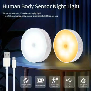 Wireless LED Motion Sensor Night Light Detector Lamp Bedroom Staircase Closet Room Decor 1Pc