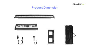 Digital Piano Portable Electronic Keyboard Piano 88 Keys Foldable Piano for Piano Student Musical Instrument