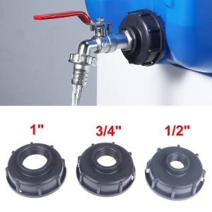 Durable IBC Tank Tap Adapter S60*6 Coarse Thread to 1/2 3/4 1" Connector Replacement Valve 1000L Garden Home Valve Fitting