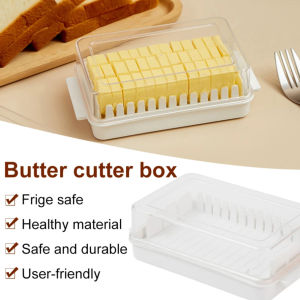 Cheese Cutter Countertop Dish Storage Butter Tray Slicer Transparent Keeper Kitchen Food Container