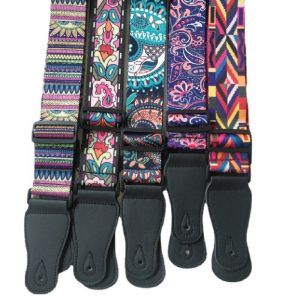 Guitar Strap Adjustable Ethnic Style Guitar Straps Multi-Color Guitar Belts for Bass Acoustic Electric Guitar Accessories Parts