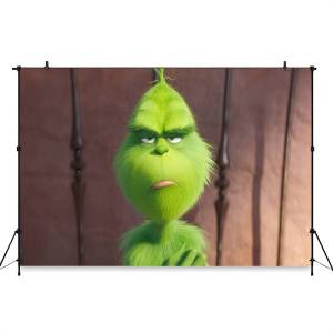 Phông Nền Chụp Ảnh Grinch Hoạt Hình Bằng Chất Liệu Vinyl Chủ Đề G-Grinch Đạo Cụ Chụp Ảnh Cho Sinh Nhật Đám Cưới Sự Kiện