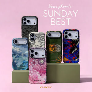Potdemiel | Celestial Sun Moon Art For Case For iPhone 17 16 15 14 Plus 13 Pro Max Shockproof Hard Cover CaseChic