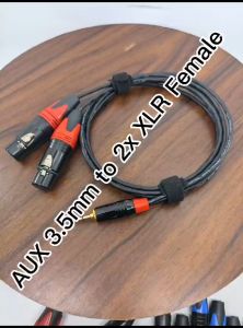 Kabel Audio AUX Mini Stereo Akai 3.5m BMA to 2x XLR Female: Kabel SPL Audio Termurah